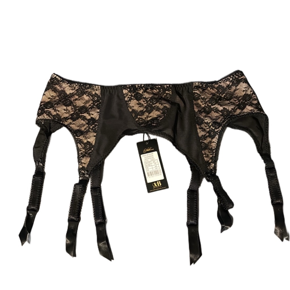 Dita Von Teese Ladies Sheer Witchery Lace Garter Suspender Belt Size XL